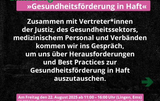 Zahlen in Haft höher als draußen.